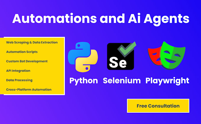 make python web scraper for web scrapping web automation bots data extraction