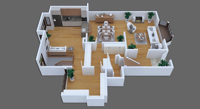 do architecture 3d floor plan, 3d modeling and rendering