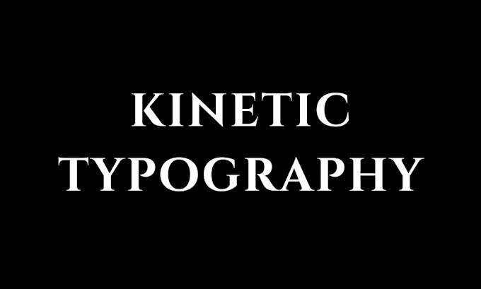 do a minimalist kinetic typography animated explainer video