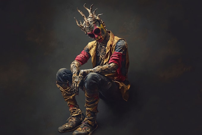 draw fantasy or horror character illustration