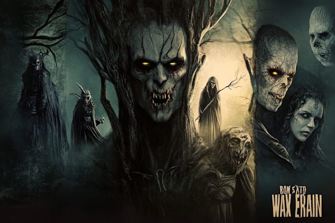 make realistic fantasy horror character and concept art