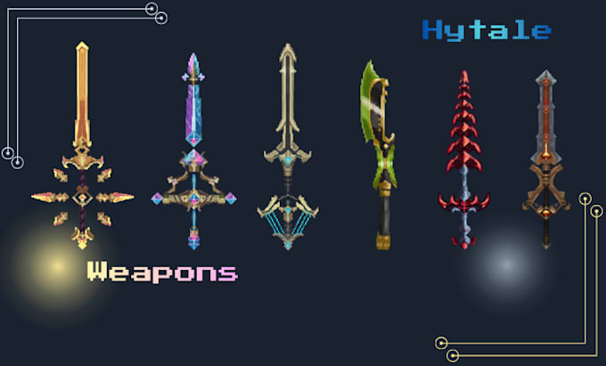create custom hytale and minecraft weapon mods 3d models