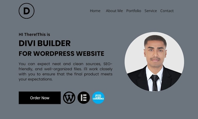 use divi and elementor to create a wordpress website