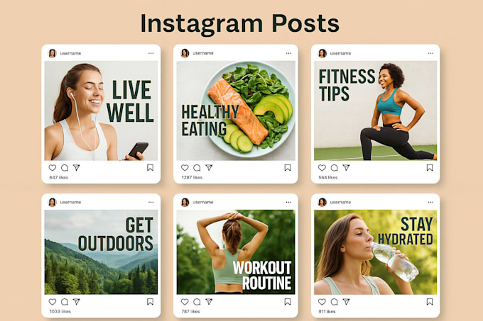 Design aesthetic instagram posts for your brand by Ksenia_castillo | Fiverr