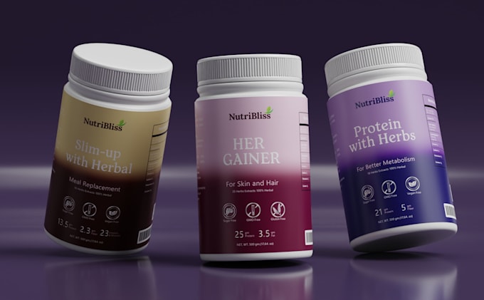 do product label and packaging design with 3d mockups