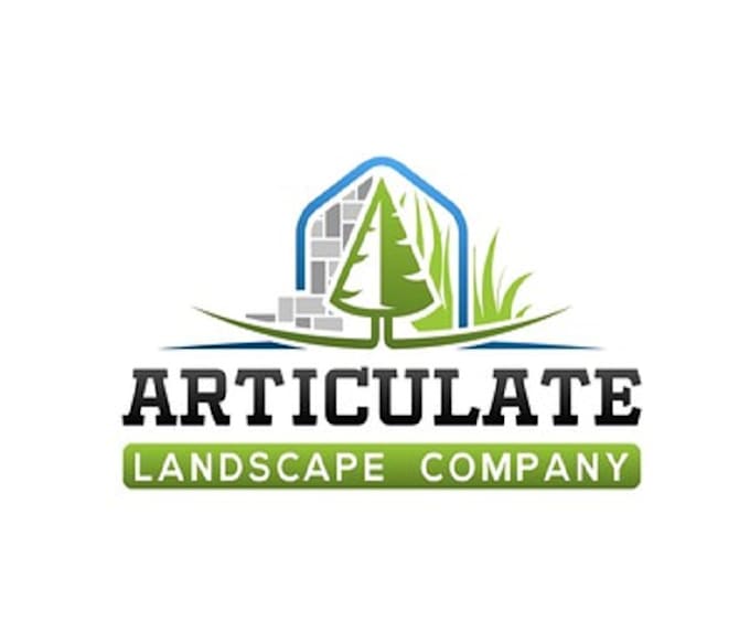 design professional grass landscape company logo
