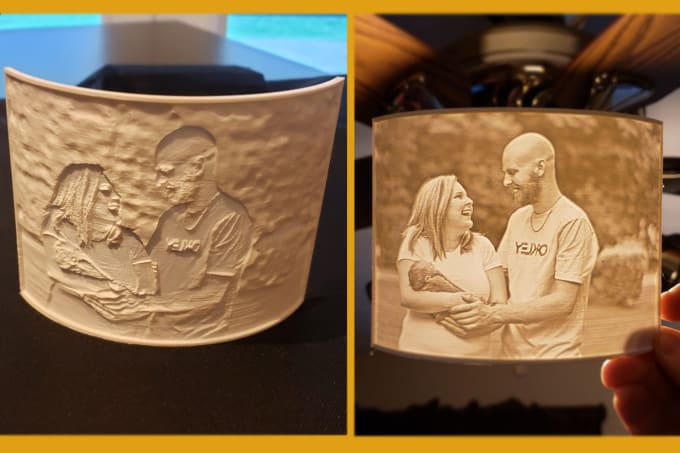 Design beautiful lithophane  for your photo to 3d print by 