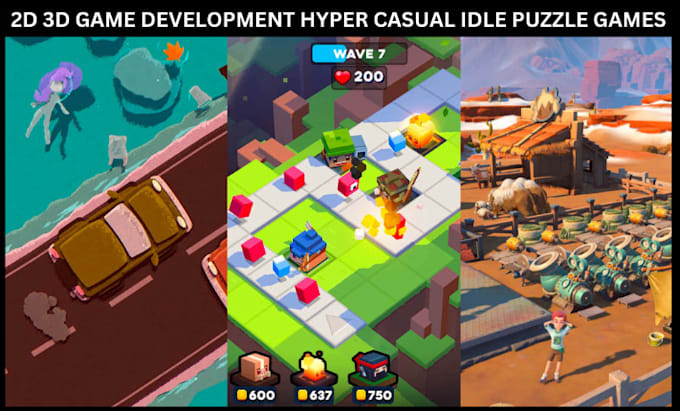 unity 2d 3d game development hyper casual idle puzzle game for android and ios