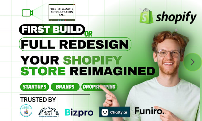 design or redesign a high converting shopify store or website