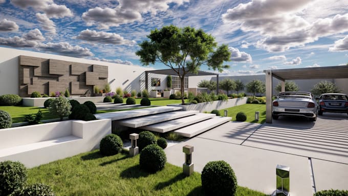 design your landscape, garden and pool with 3d renders