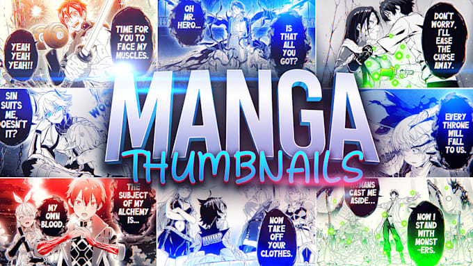 design eye catching manga recap thumbnail