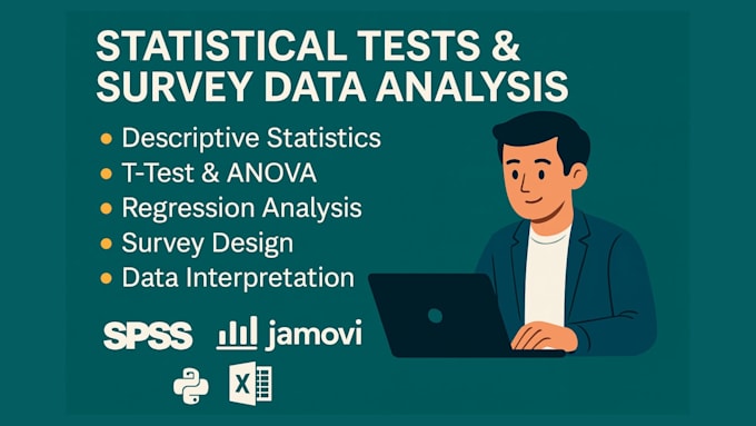 help do statistical tests and survey data analysis using spss, jamovi, excel