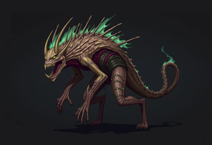 do sci fi horror and fantasy scene concept art illustrations