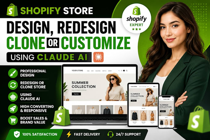 replicate, duplicate,design, redesign and clone shopify store and wordpress