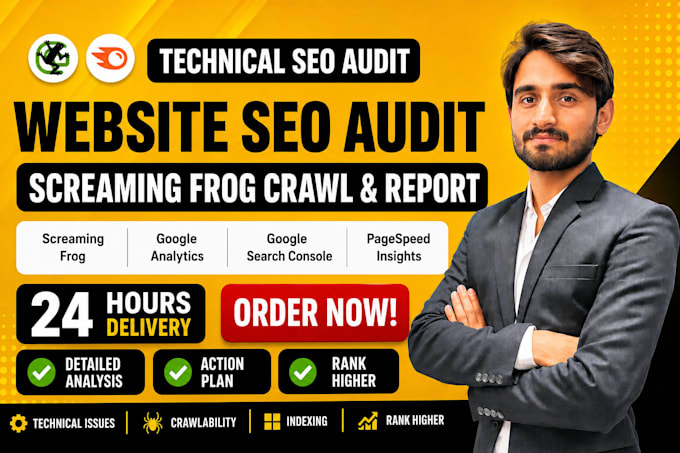 do technical seo audit, screaming frog crawl and website audit report