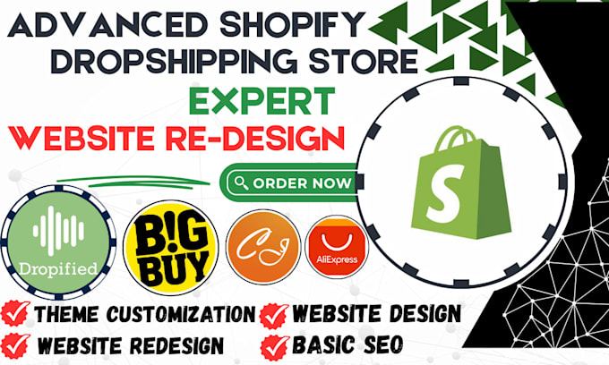create automated shopify dropshipping store shopify website via dropified bigbuy