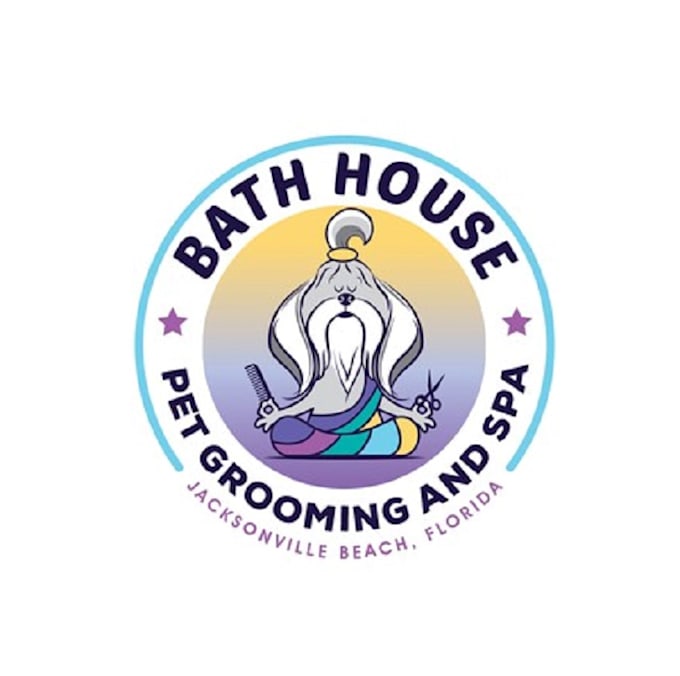design included animals pet grooming logo