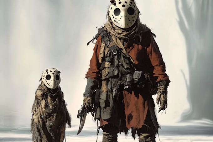 draw scary horror creature and fantasy character