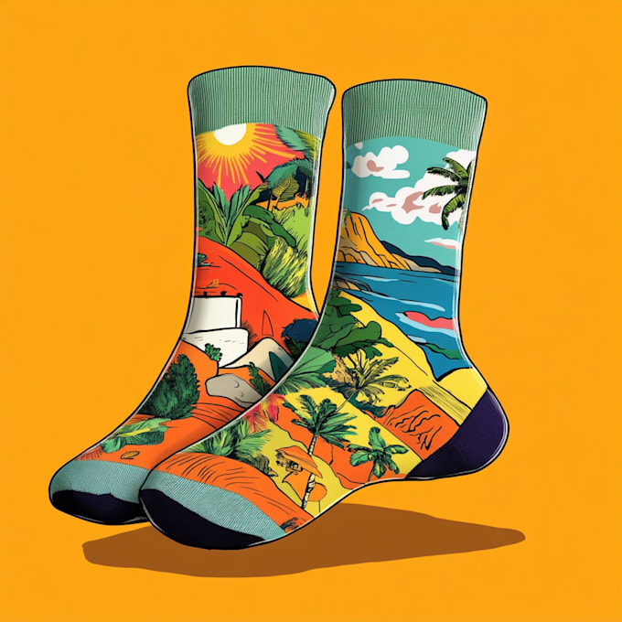 draw sublimation all type of unique socks design and pattern