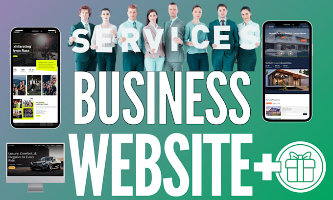 build your company business wordpress website with logo and business card