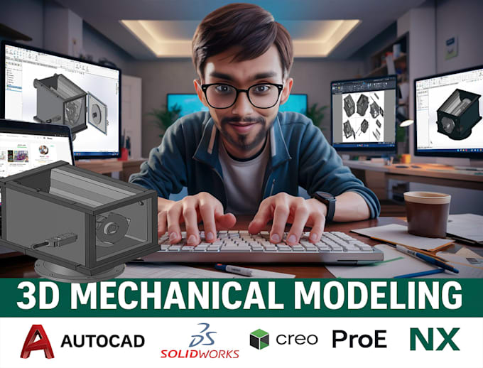 Create 3d models and detailed drawings of mechanical parts by Laraib ...