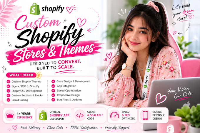 develop custom shopify theme and shopify store from scratch