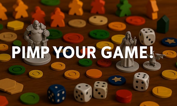 3d modeling for board games tokens meeples and accessories