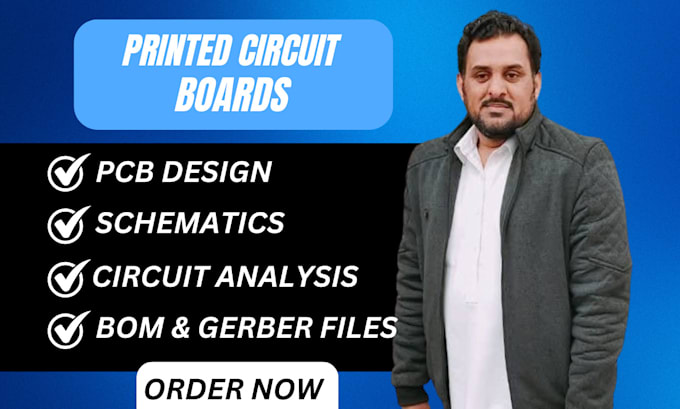 Create pcb layouts, circuit design in proteus,multisim by Kashan