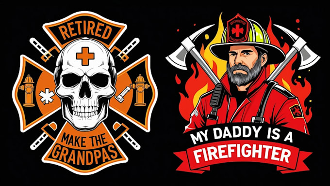 design high quality firefighter logo with express delivery