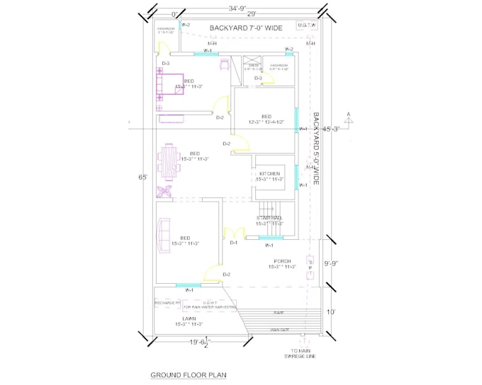 draw floor plan in autocad