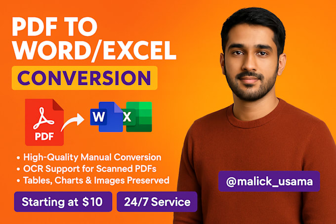 convert PDF to editable word or excel manually with accuracy