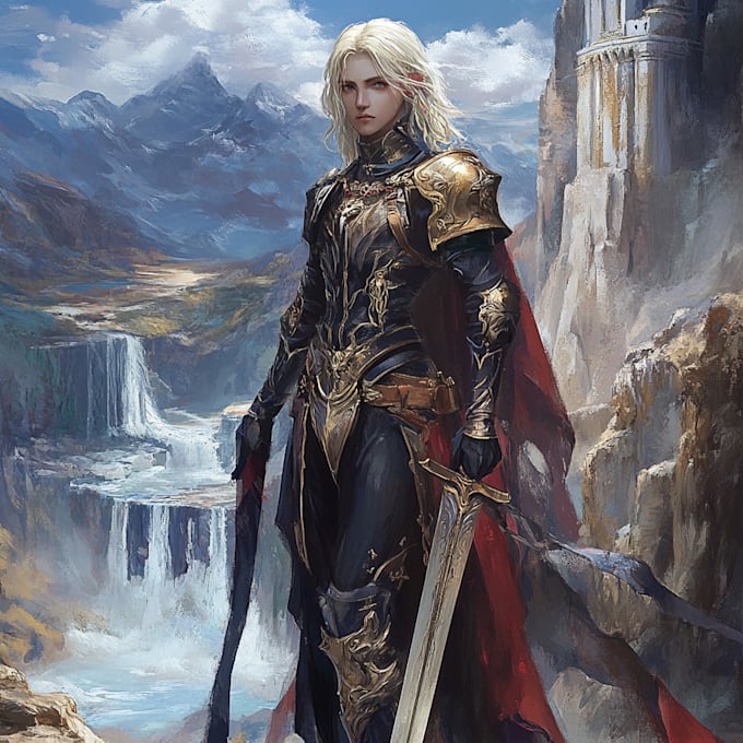 draw a fantasy character ilustration