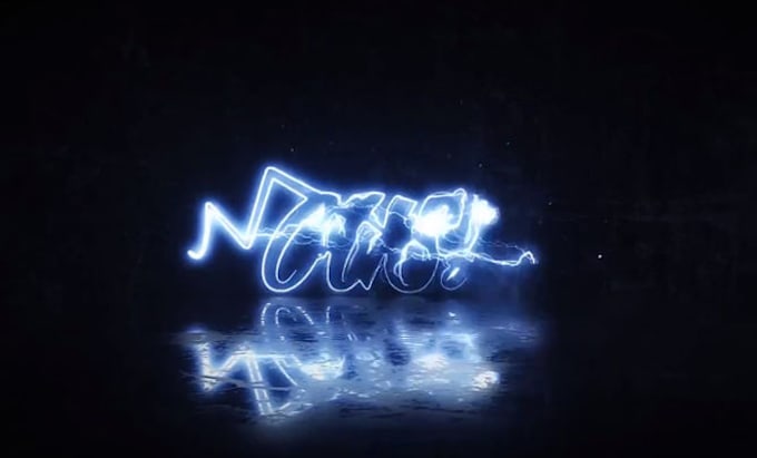 do cinematic electric logo animation intro, youtube