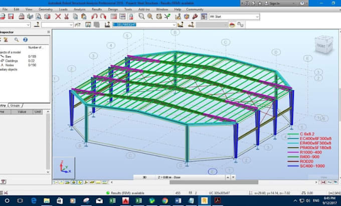structural engineering design light gauge steel cfs framing structure in autocad