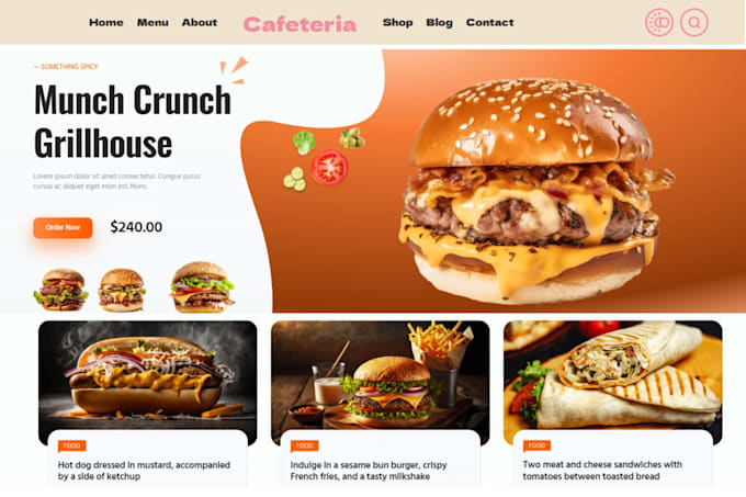 design bakery website pastries cookies store chocolate cake pizza website