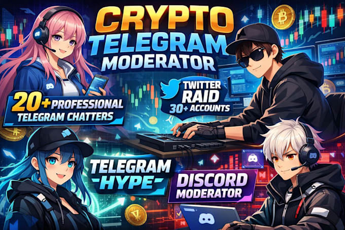 be your telegram moderator community manager social media management