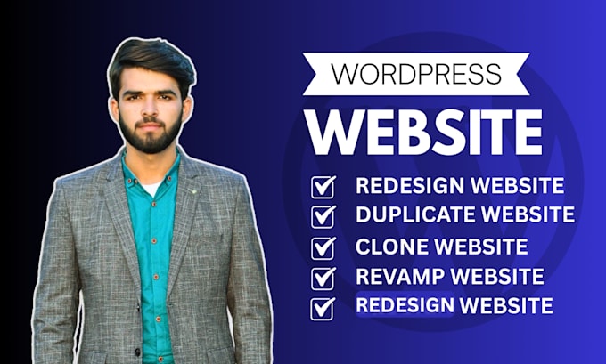 design, redesign, duplicate, copy, clone, or revamp wordpress website