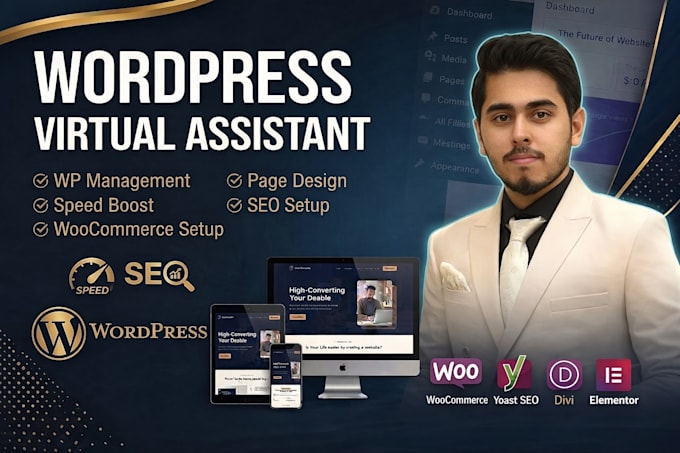 be your virtual assistant VA for any wordpress task