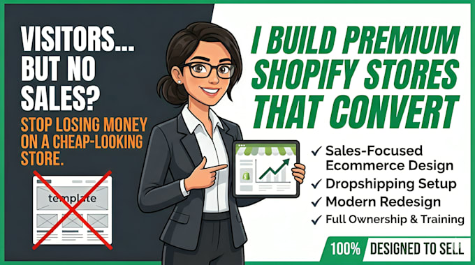 build shopify dropshipping store or shopify website redesign