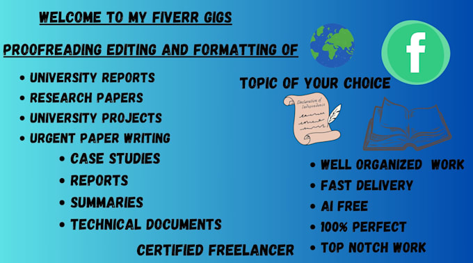 proofread edit reports , case studies and university projects