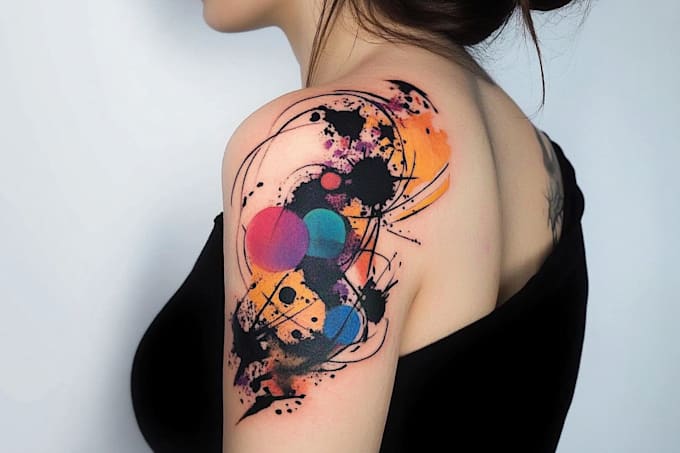 create a watercolor tattoo design