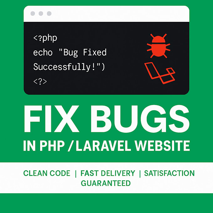 fix bugs and errors in your laravel or PHP website