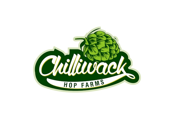 create modern farm grows hops beer logo