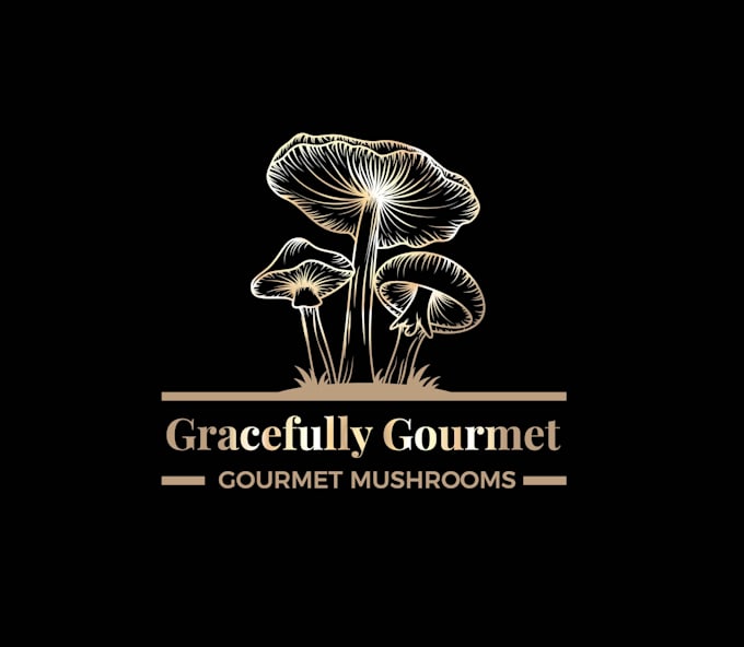 design unique gourmet mushrooms logo