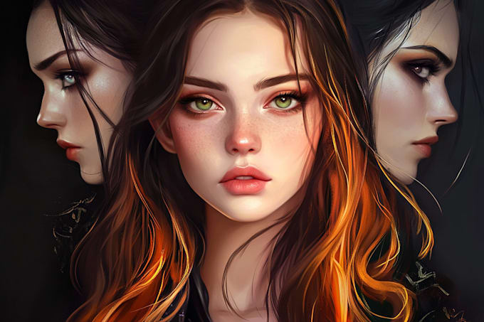 draw anime, realistic portrait or dnd character