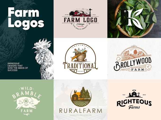 design a retro vintage farm logo