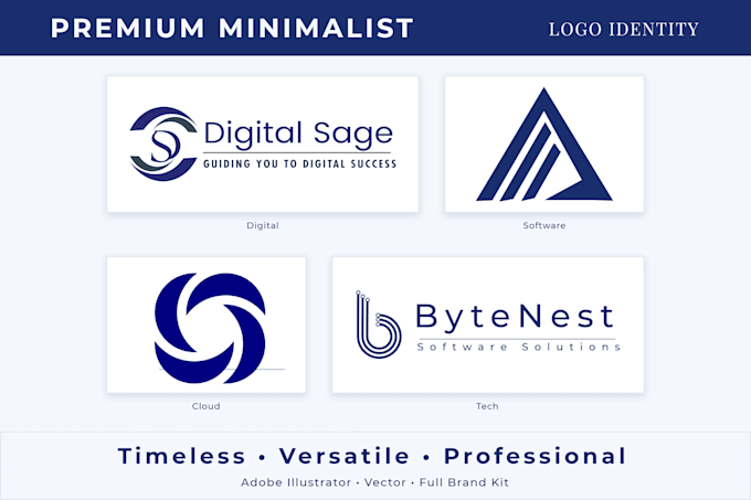 design premium minimalist modern logo for brand identity