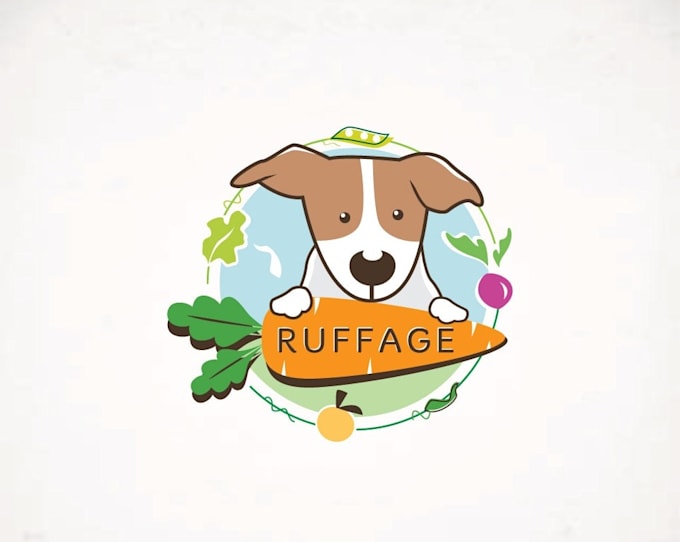 design awesome ruffage dogs logo