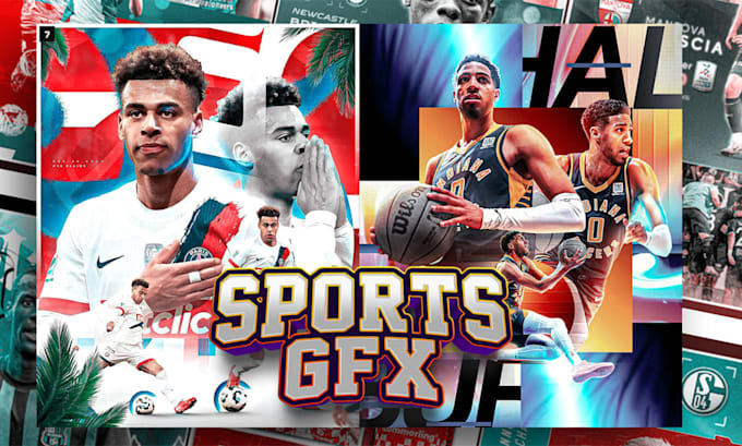 stunning sports poster, flyer, or banner edit graphics
