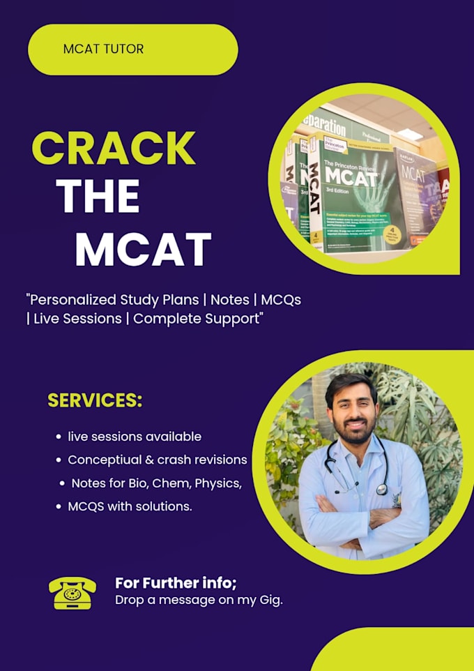 teach mcat subjects bio,physics,chemistry
